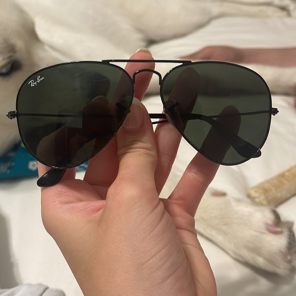 Total Black aviator raybans